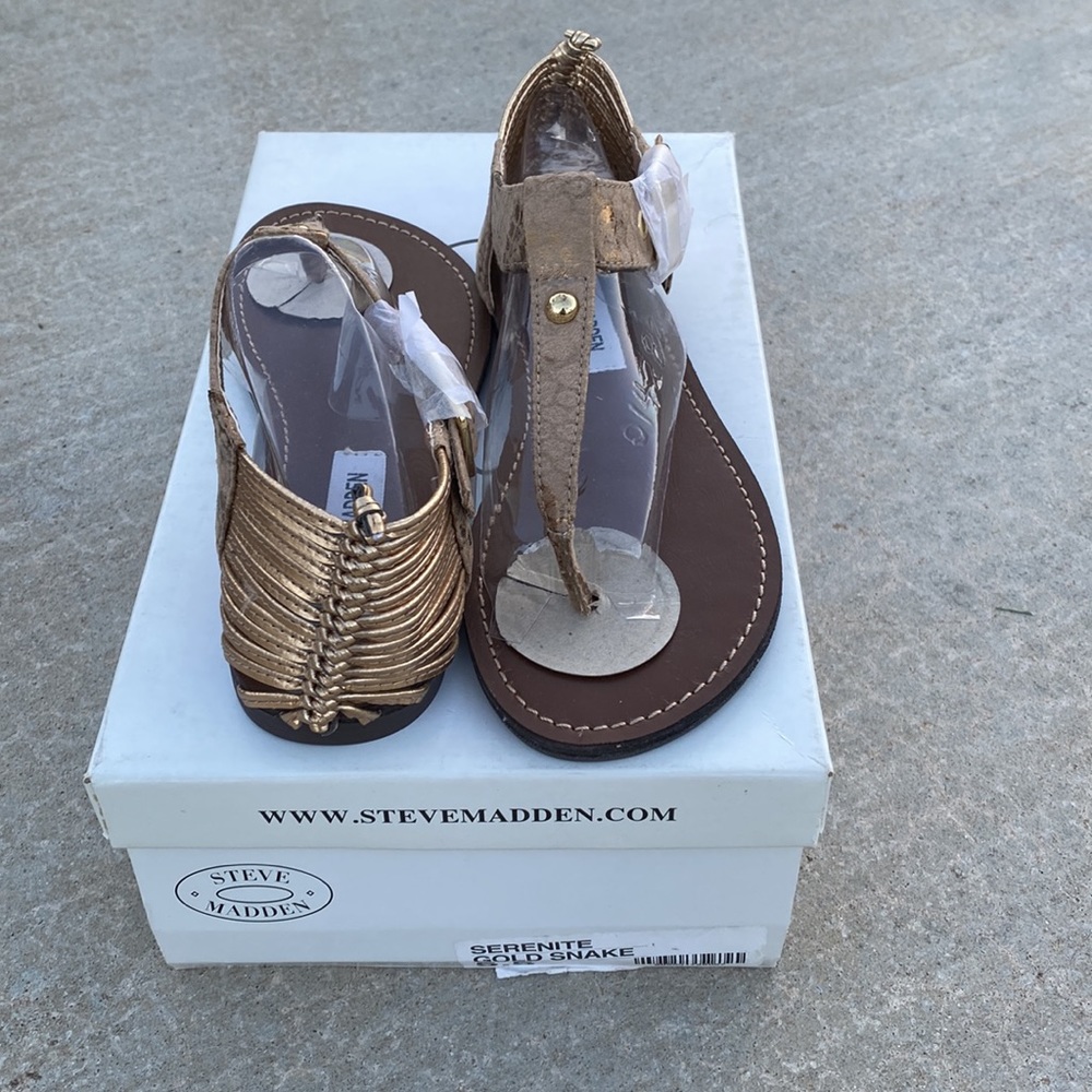 Steve Madden Serenite Gold Snake Sandal
